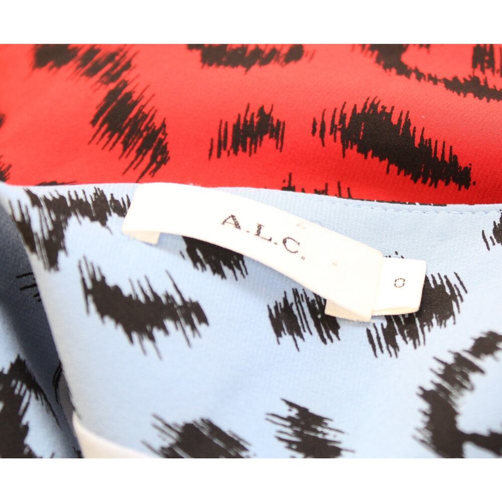 A.L.C. Alc Geller Color Block Leopard Print Ruffl… - image 5